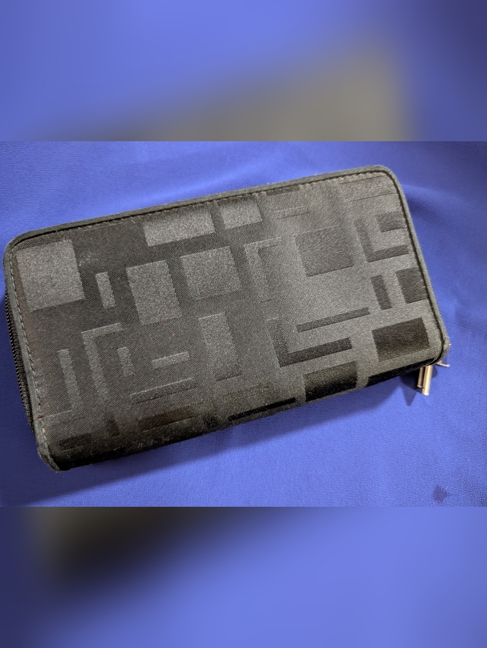 The Limited Black Clutch, Two Sides Zip-Around Wallet